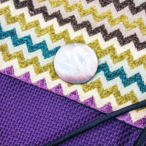 Handmade Chevron Fabric Pouch Crossbody Bag - Picture 2 of 8